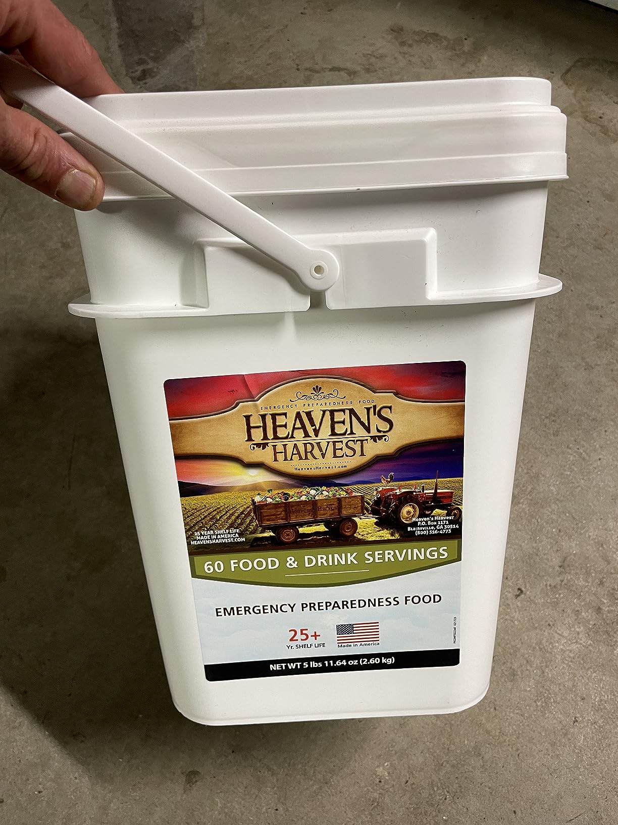 Heaven's Harvest 25-Year Family Food Kit - Emergency Food Supply, Freeze Dried Survival Food Kit + Water-Proof 25-Year Storage Bucket, MRE Meals/Non-Perishable, 60 Servings customer photo 1
