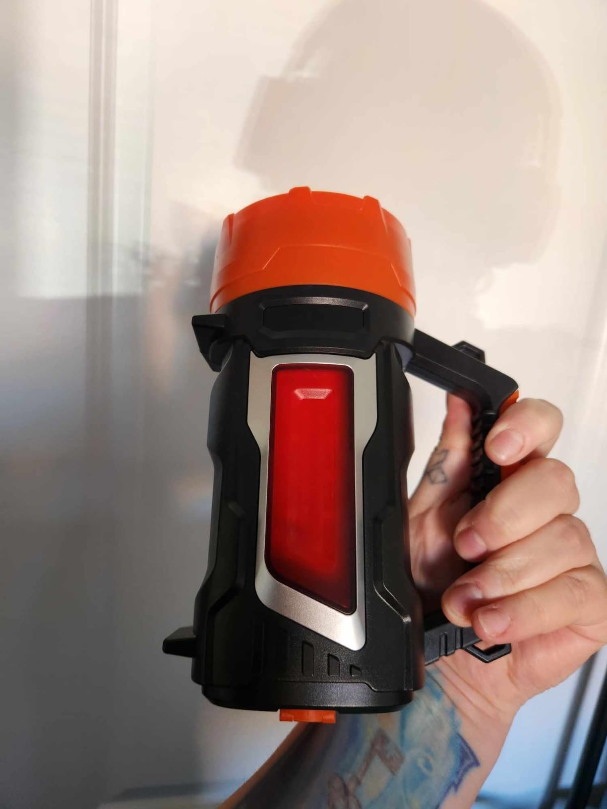 LED Rechargeable Hand Crank Flashlight | 6 Light Modes, 3 Independent Light Sources with USB, IPX4 Outdoor Lantern Flashlight for Hiking, Emergency, Power Outages customer photo 1