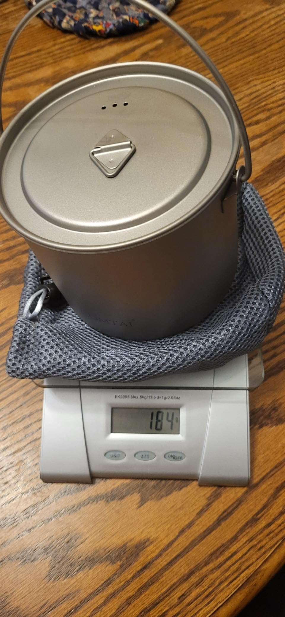 1100ml Titanium Camping Pot with Lid & Bail Handle customer photo 1