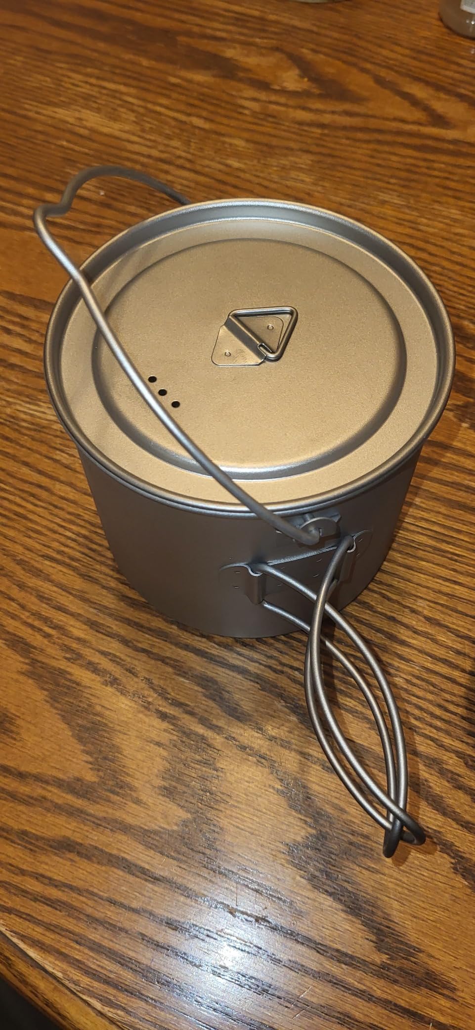 1100ml Titanium Camping Pot with Lid & Bail Handle customer photo 2