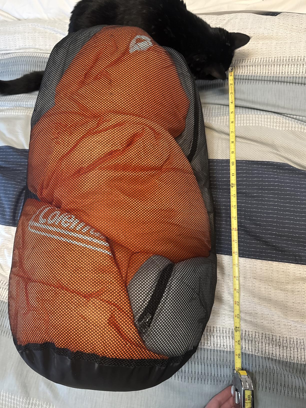 2Pcs 100L Mesh Sleeping Bag Storage Sack Stuff Sack, Tear-Resistant Polyester Mesh, 300D Oxford Bottom, Anti-Dirt and Water-Resistant Drawstring Bag customer photo 1