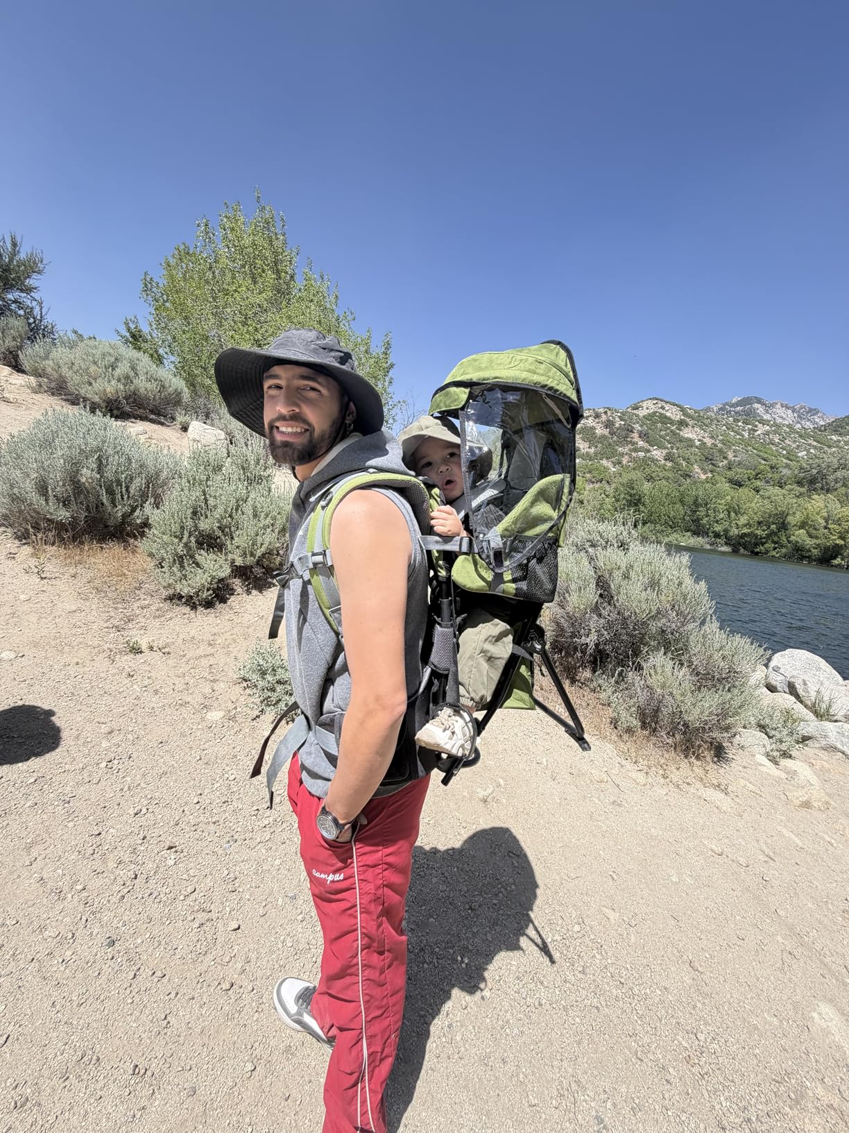 besrey Toddler Hiking Backpack Carrier-Adjustable Padded Shoulder Straps | Baby Backpack Carrier with Large Storage Space, Sunshade and Raincover, Safety 3-Height Seat, Comfortable and Lightweight customer photo 1