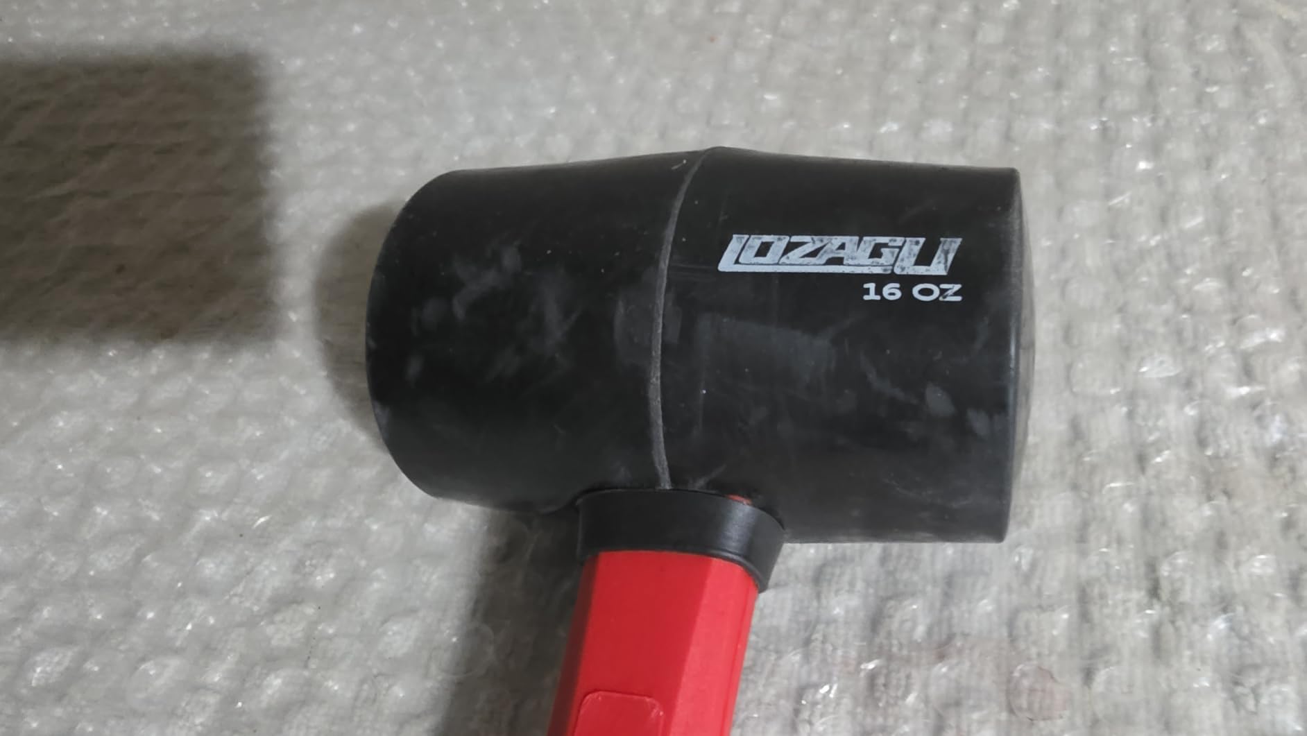 16oz Rubber Mallet Hammer, Fiberglass Handle, Rubber Mallet for Flooring, Tent Stakes, Woodworking, Camping, Soft Blow Tasks without Damage customer photo 1