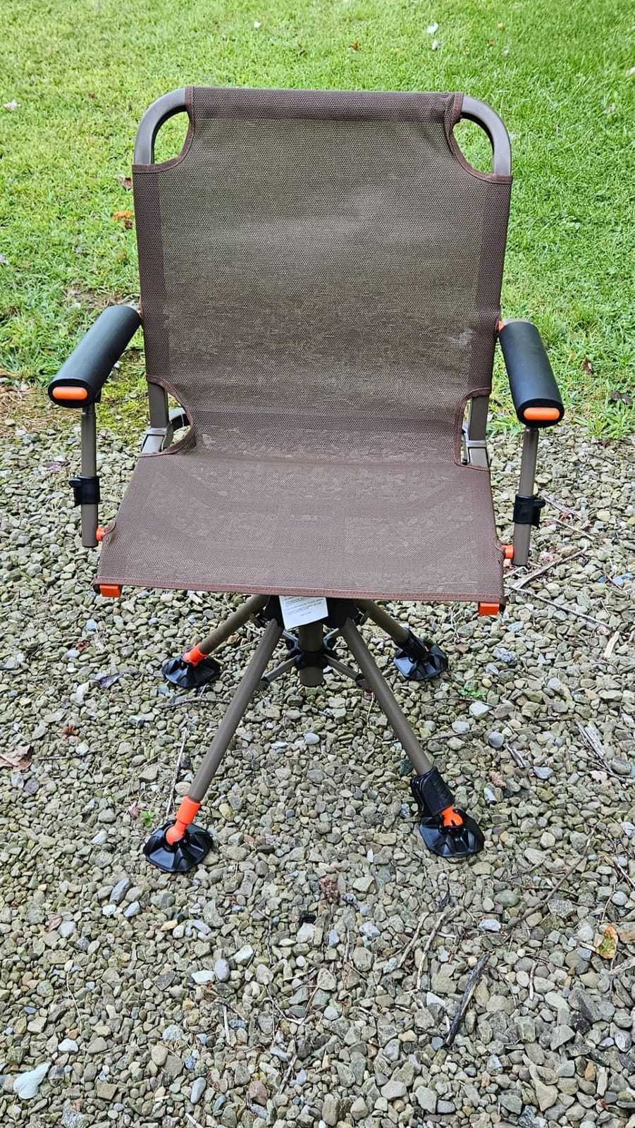 KEMIMOTO Hunting Blind Chair 360° Silent Swivel, Height Adjustable Camo | 320 Lbs Capacity, Quick Folding Stable Portable, Swivel Anti-Sink Feet, for Deer Hunting Fishing Camping Ground Blinds customer photo 2