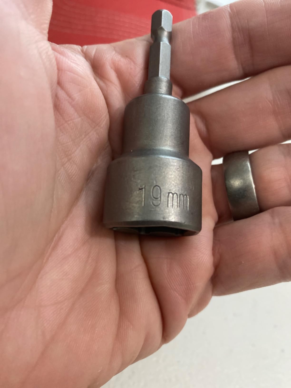 RV Scissor Jack Socket, Camper Travel Trailer Drill Adapter, Works with 3/4 inch or 19mm Hex Drive Jacks, 1/4 Inch Hex Shank, 1 Pack customer photo 2