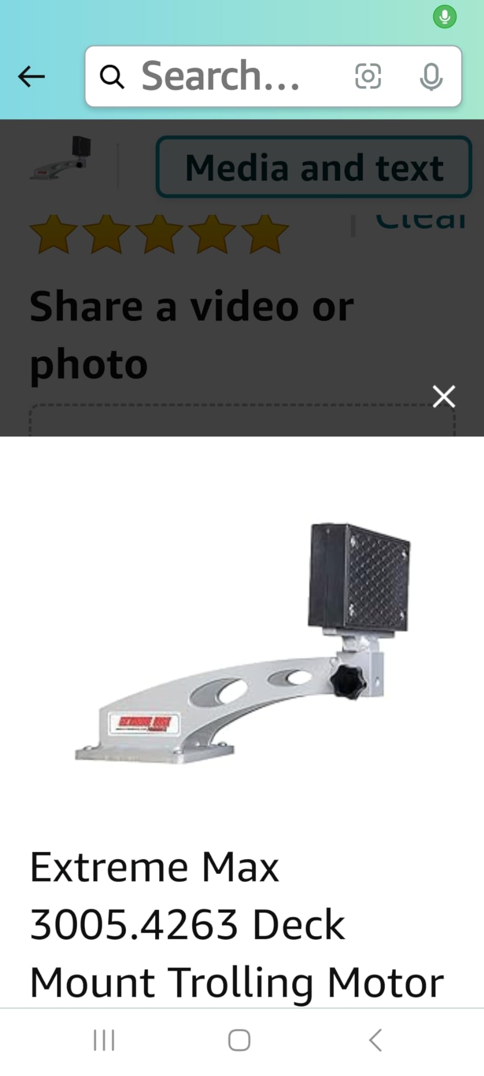 Extreme Max 3005.4263 Deck Mount Trolling Motor Bracket - Short customer photo 2
