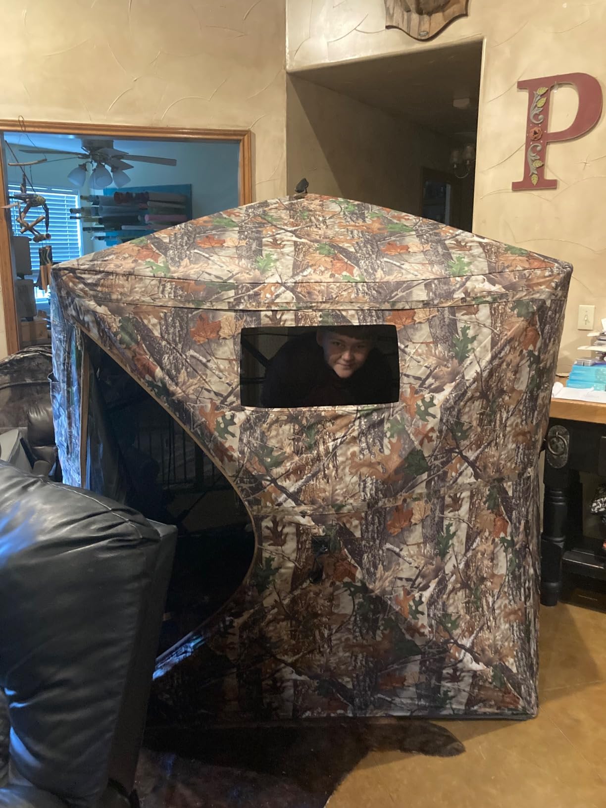 HUNTSEN Portable Hunting Blind - 270°/360° See Through with Waterproof Floor Mat customer photo 1