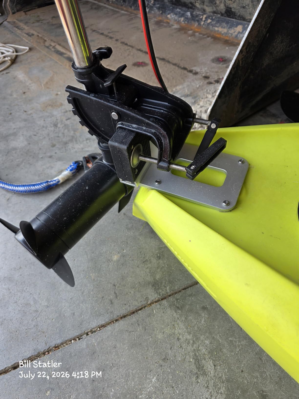 Universal Transom Trolling Motor Mount for Kayaks/Kayak Motor Mount, Universal Fit for Any Boat with A Flat Stern, For Electric Trolling Motors Only customer photo 2