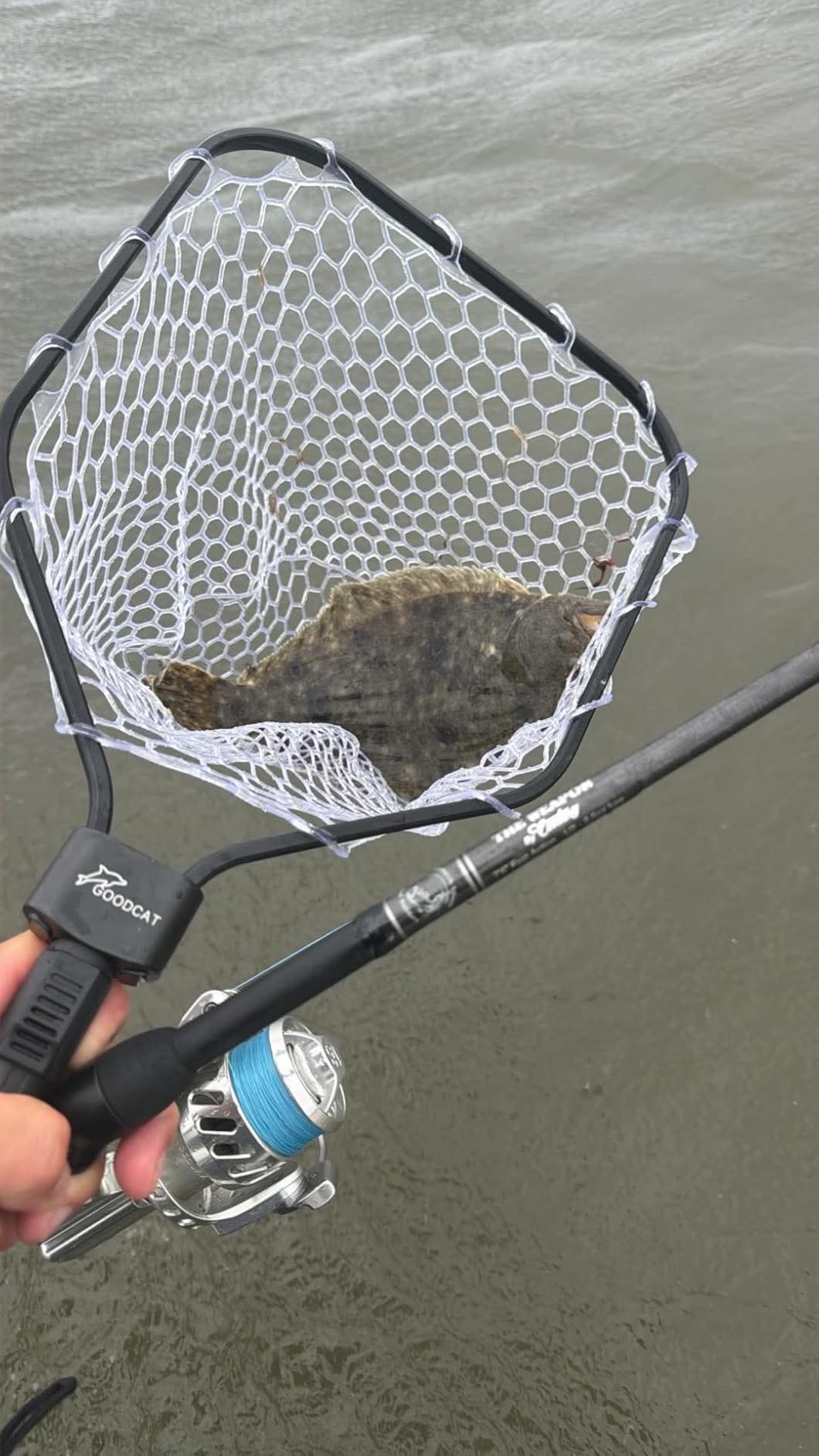 GOODCAT Fly Fishing Net, Bass Trout Landing Net, Folding Fishing Nets Fresh Water, Safe Fish Catching or Releasing, Fly Fishing net Magnetic Release customer photo 1
