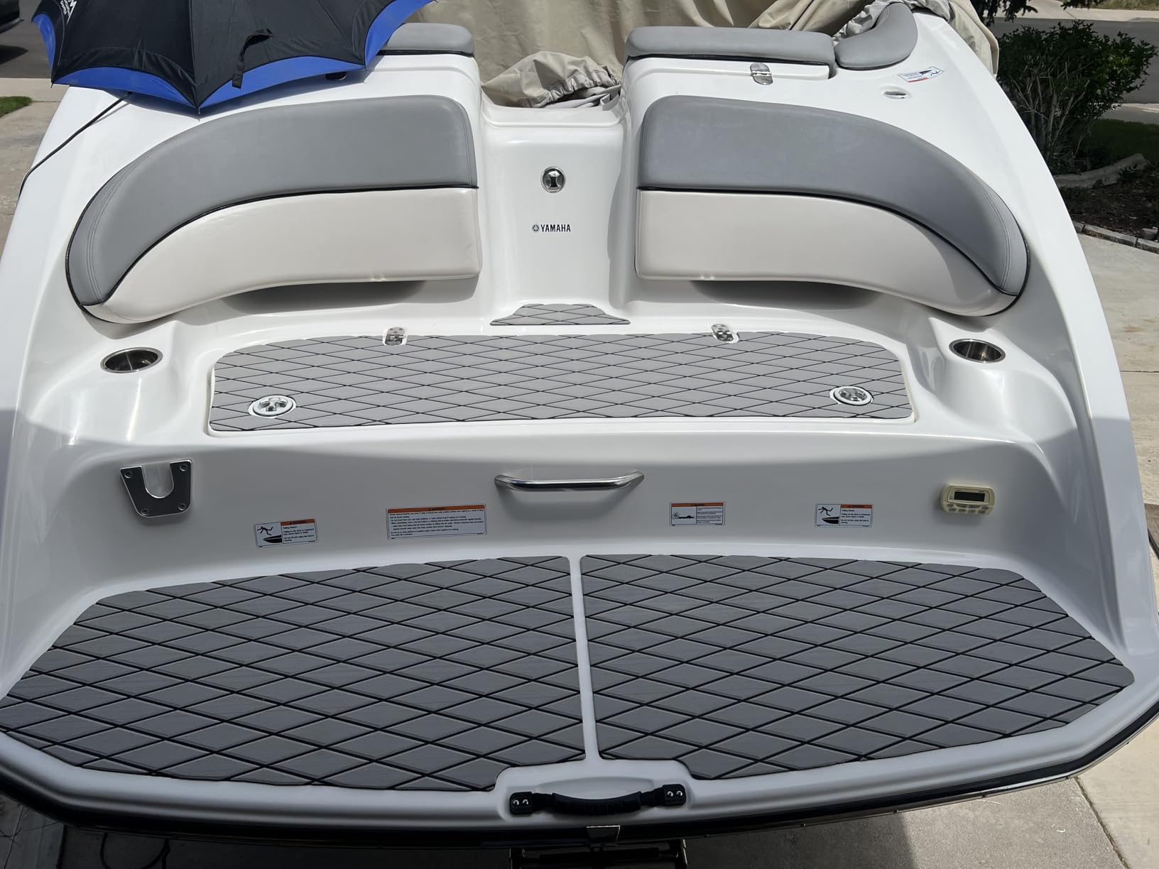 Boat Flooring EVA Foam Boat Decking Sea Deck Boat Flooring Self-Adhesive Faux Teak Marine Boat Decking Non-Slip Mat for Boat Deck Yacht Motorboat Fishing Boat Surfboard Kayak 94x44/28/16 customer photo 1