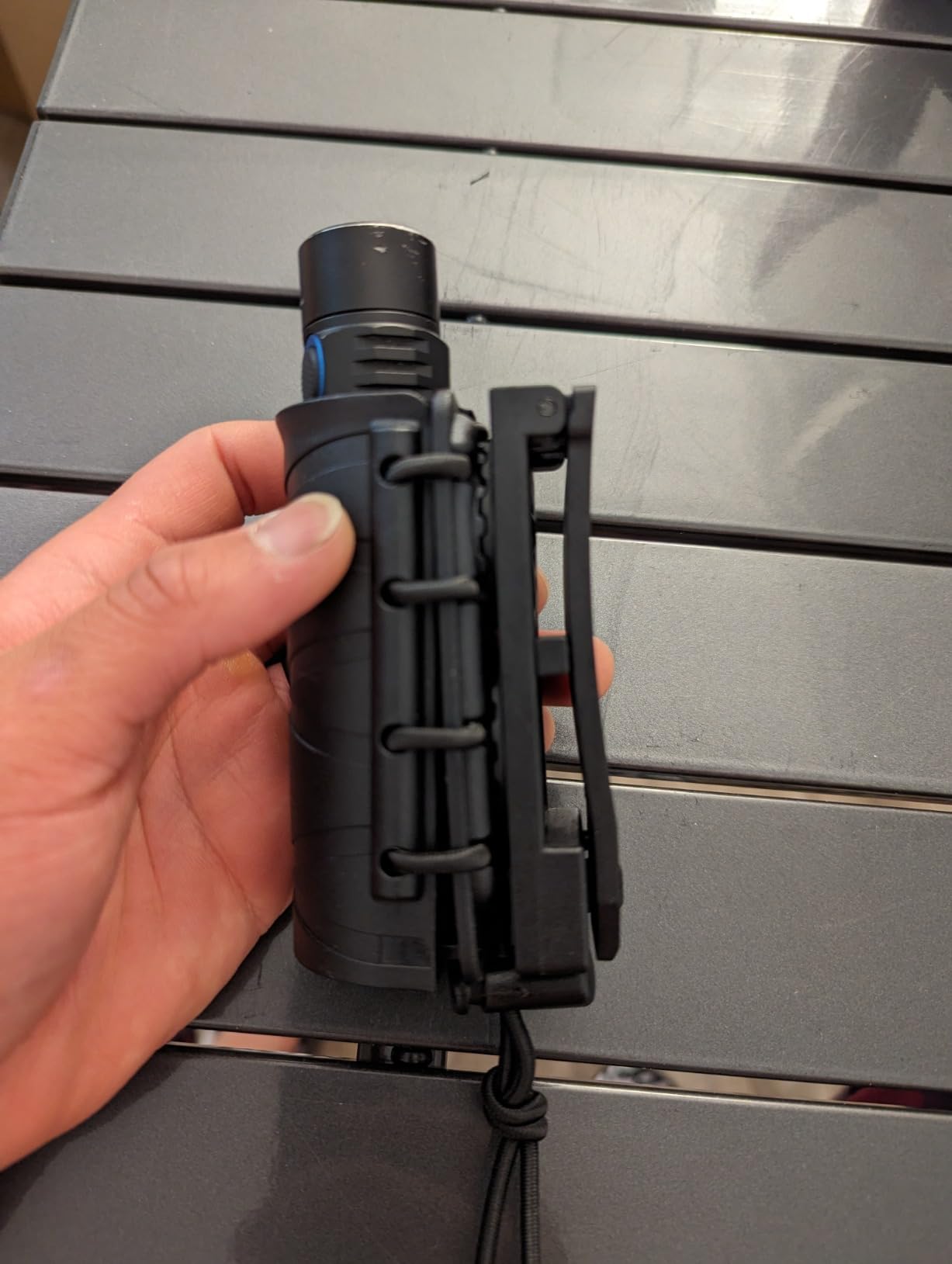TACNEX Flashlight Holder for Duty Belt Tactical MOLLE Torch Holster Rotatable Light Carry Case Pouch fit 1