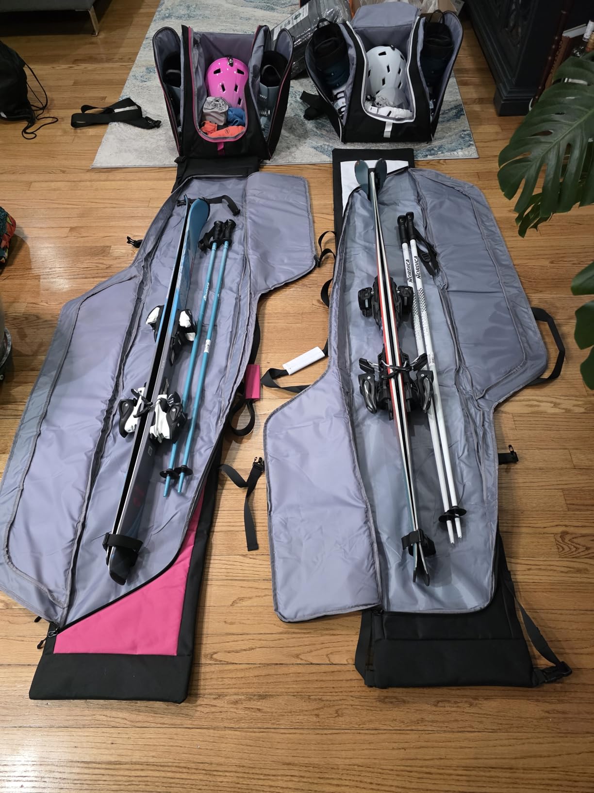 GoHimal Ski Bag & Boot Bag Combo, Padded Ski Carrier | Fits Skis Up to 200CM, Fits Boots Up to US13, Safety Reinforced, Water-Resistant, Ski Travel Bag customer photo 1
