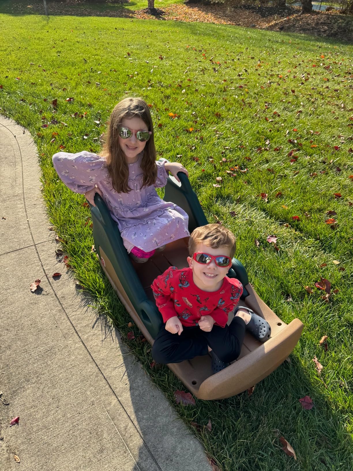 Step2 Snow Runner, Kids Ride On Toy and Outdoor Snow Sled and Toboggan, Fits 2 Riders, Made of Durable Plastic, Max Weight 120 lbs., for Toddlers 3-6 Years Old customer photo 2