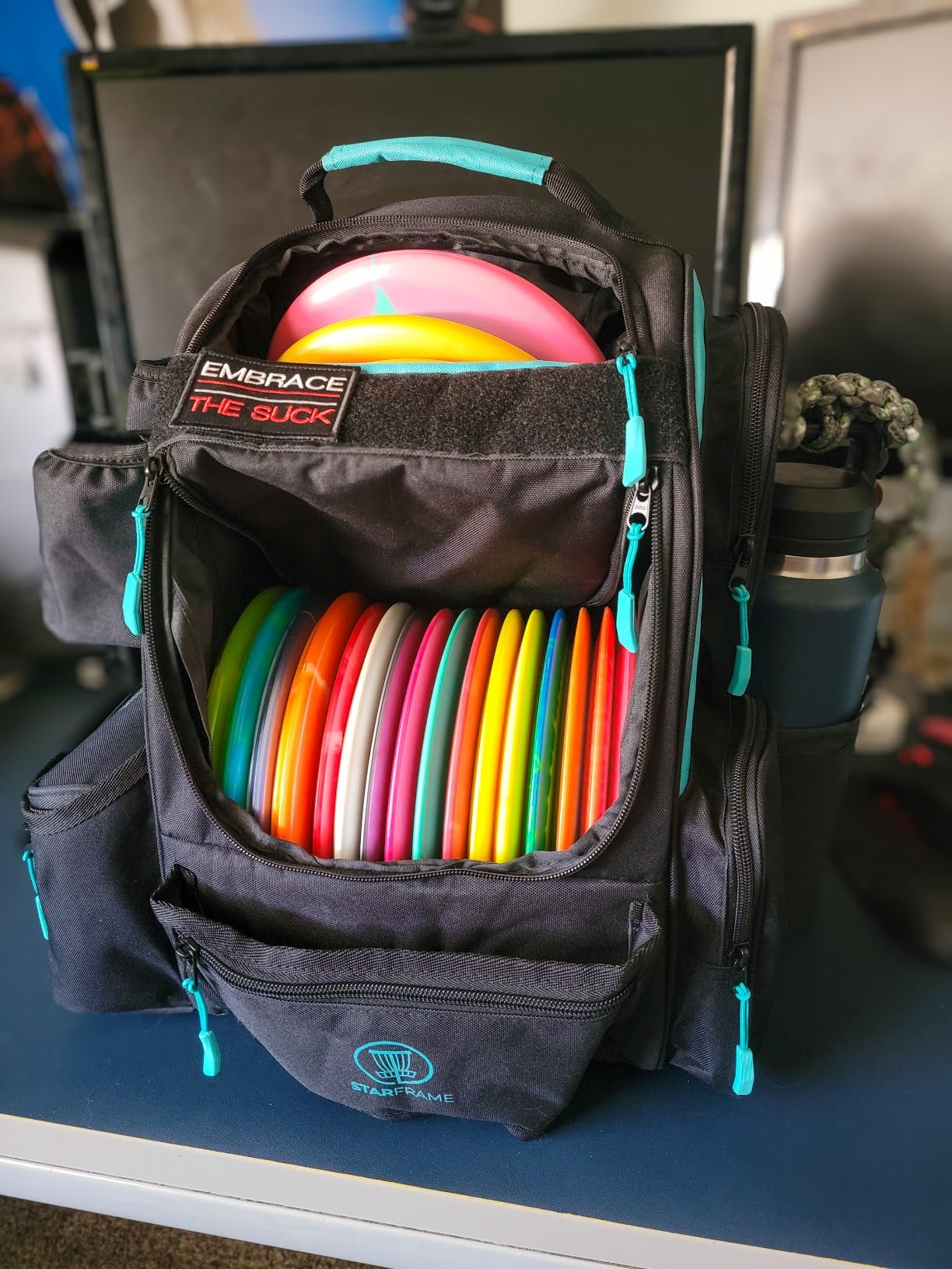 STAR FRAME Beast Disc Golf Bag With Cooler | 25+ Disc Frisbee Golf Backpack | 3-Can Insulated Cooler | Light Durable Gray Men Women Disc Golf Bag | Huge Storage & 12oz Can Holders customer photo 2