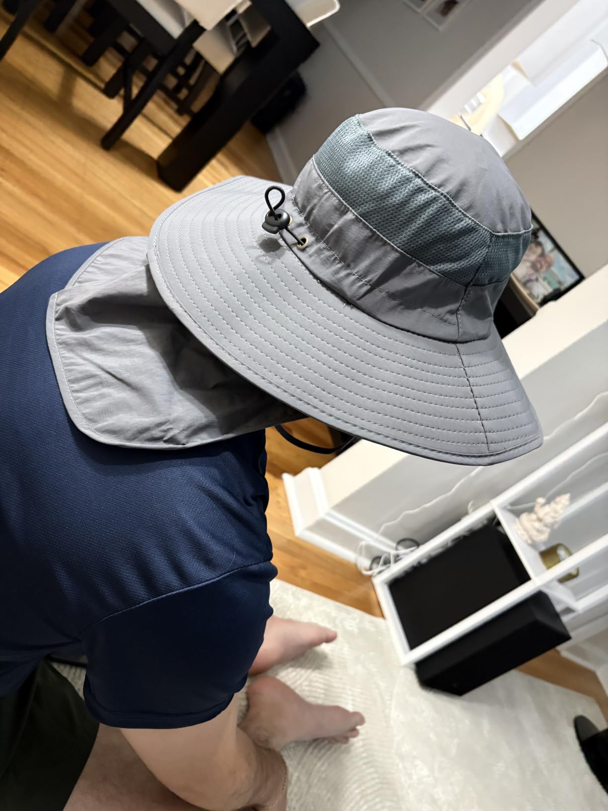 Sun Hats for Men Women Fishing Hat UPF 50+ Breathable Wide Brim Bucket Hats Summer UV Protection Safari Hat with Neck Flap customer photo 1
