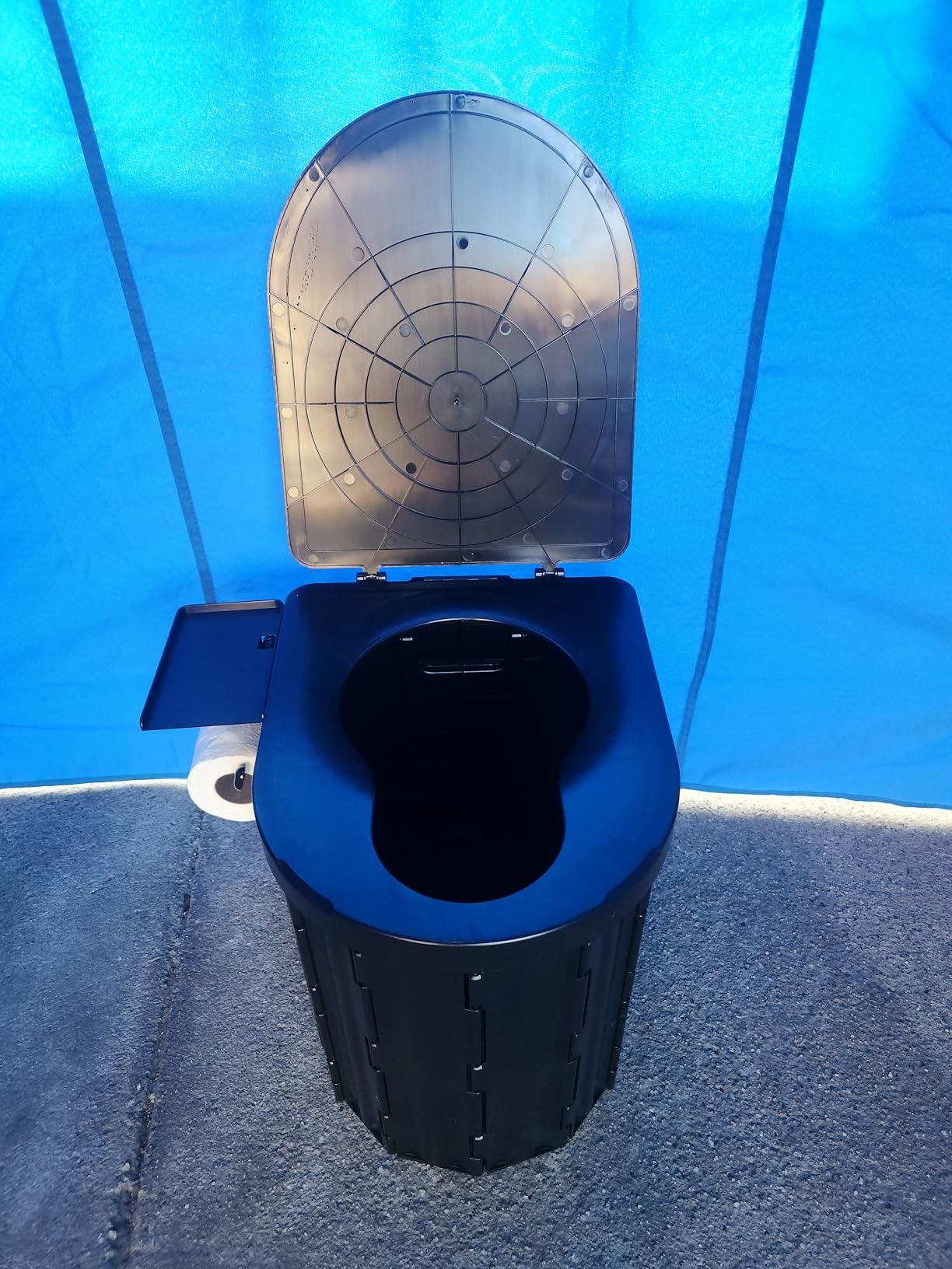 Portable Toilet, Upgraded 15'' toilet With Removable Paper Holder, Camping Toilet With A Load Capacity Of 450 Lbs, Portable Potty for Camping, Hiking, Road Trip, Car, RV, Tent, Beach, Truck Drivers customer photo 1
