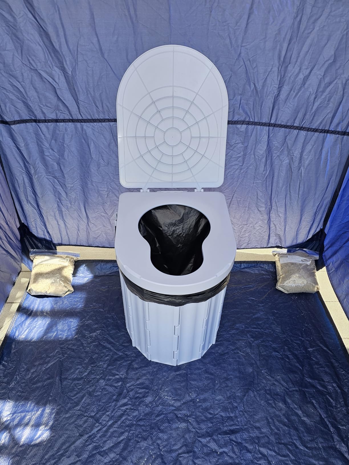 Portable Toilet, Upgraded 15'' toilet With Removable Paper Holder, Camping Toilet With A Load Capacity Of 450 Lbs, Portable Potty for Camping, Hiking, Road Trip, Car, RV, Tent, Beach, Truck Drivers customer photo 2