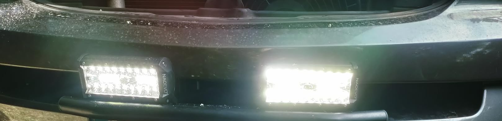NAOEVO 7 Inch LED Light Bar, White Off Road/Fog Lights with 2-Lead Harness | 240W 24,000LM Spot Flood Combo LED Off Road Light Bar, Waterproof, Aluminum LED Fog Lights Pods for Truck, Boat, UTV, ATV customer photo 2