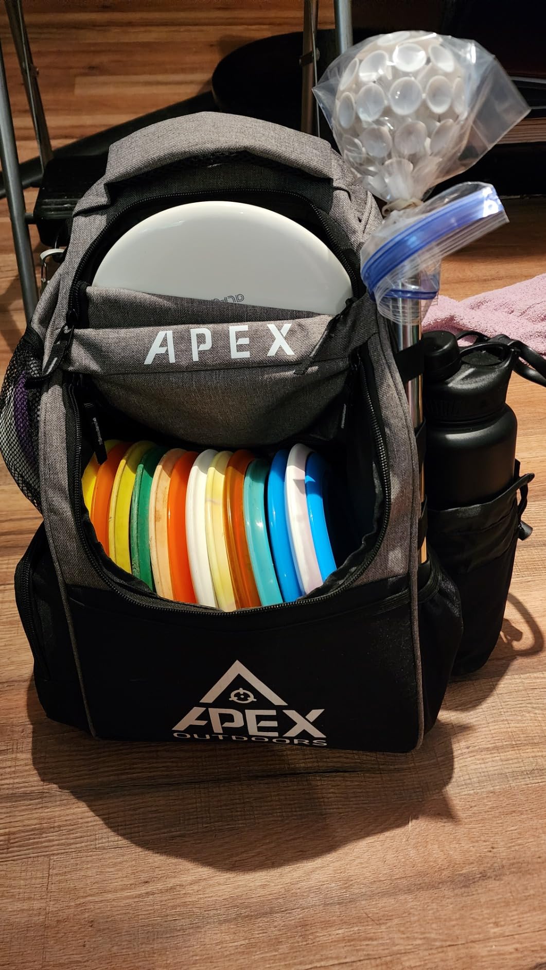 Disc Golf Bag, Large Disc Golf Backpack Holds Over 21 Discs, Durable & Lightweight with Multiple Storage Pockets customer photo 2