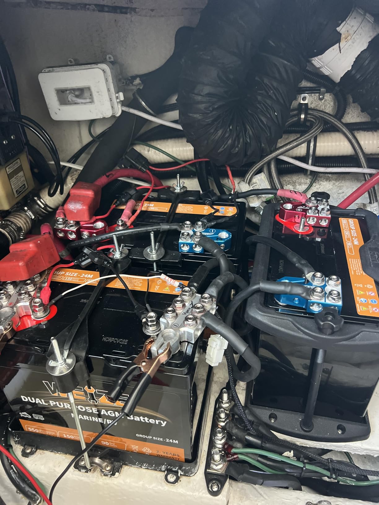 Weize Dual Purpose AGM Battery BCI Group 24M, Starter & Deep Cycle 150RC 550CCA 12V 90AH Sealed Marine & RV Battery customer photo 1