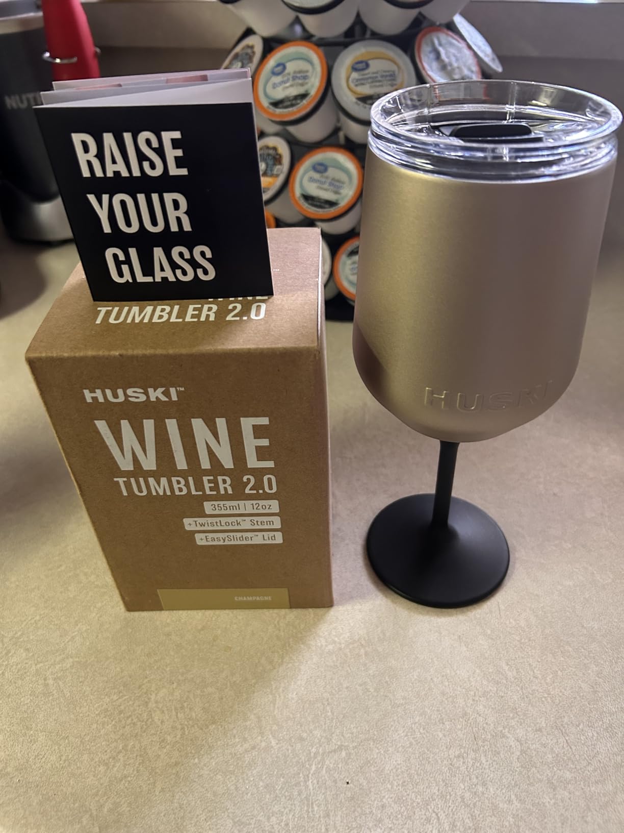 Huski Wine Tumbler 2.0 | Award-winning Design with Detachable Stem | Premium Stainless Steel Wine Glass with Lid | Triple Insulated Tumbler | 12oz Capacity customer photo 1