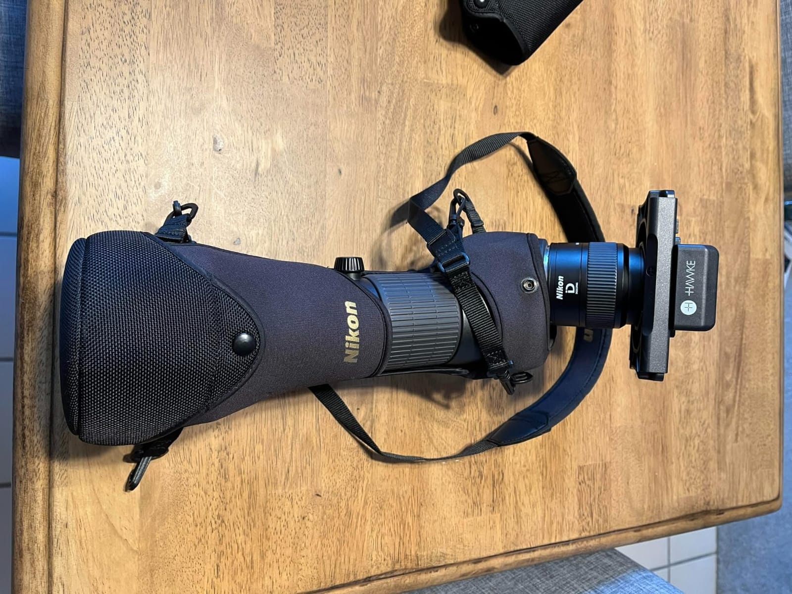 Hawke Universal Digi-Scope Smart Phone Adapter - Fits Eyepieces 33-60 mm, Smartphones 2.6-3.7 in Wide, Lightweight ABS Construction customer photo 1