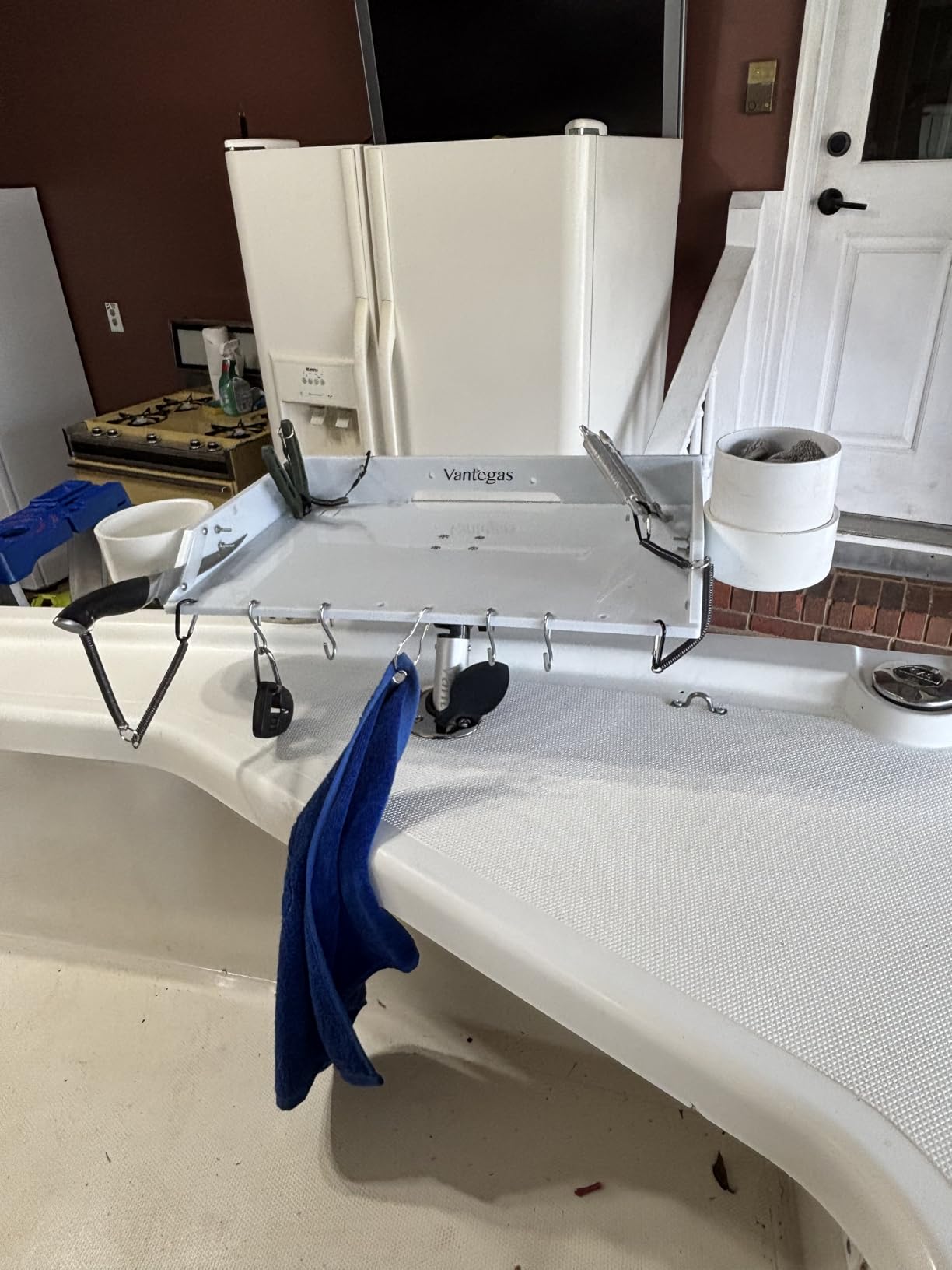 Boat Cutting Board Bait Table Filet Table with Fish Ruler For Fish Cleaning Station, In Single Rod Holder With Plier Storage and Knife Slot, Marine Accessories For Boats Grill customer photo 1