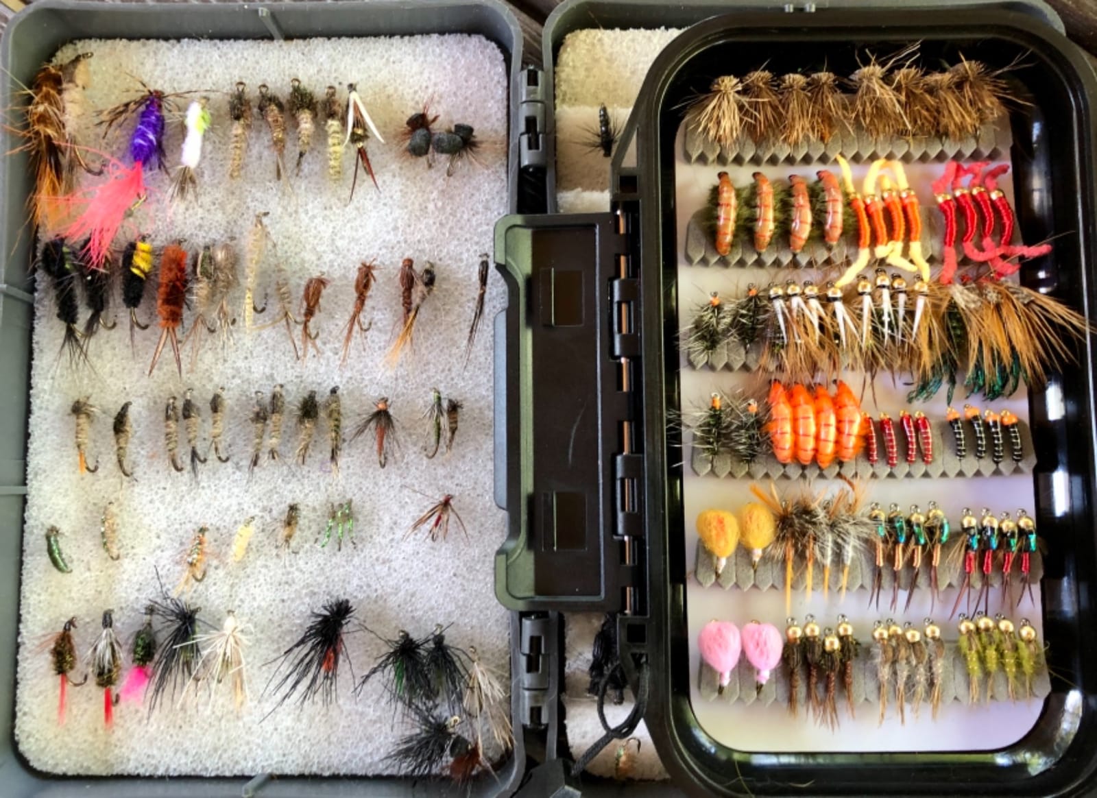 Wifreo Fly Fishing Flies Assortment with Waterproof Fly Box, 28/40/64/92/120pcs Dry/Wet/Nymph/Streamer Flies, Trout/Bass/Panfish/Salmon Fishing Flies customer photo 2