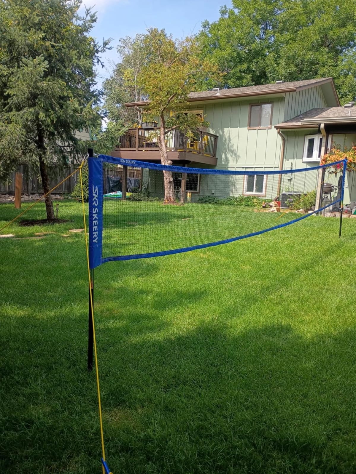 SKEERY Professional Badminton Set with Winch System, Portable Badminton Net includes Carbon Aluminum Badminton Rackets Set of 4, 3 Shuttlecocks and Carrying Bag, Badminton Sets for Backyards, Beach customer photo 2