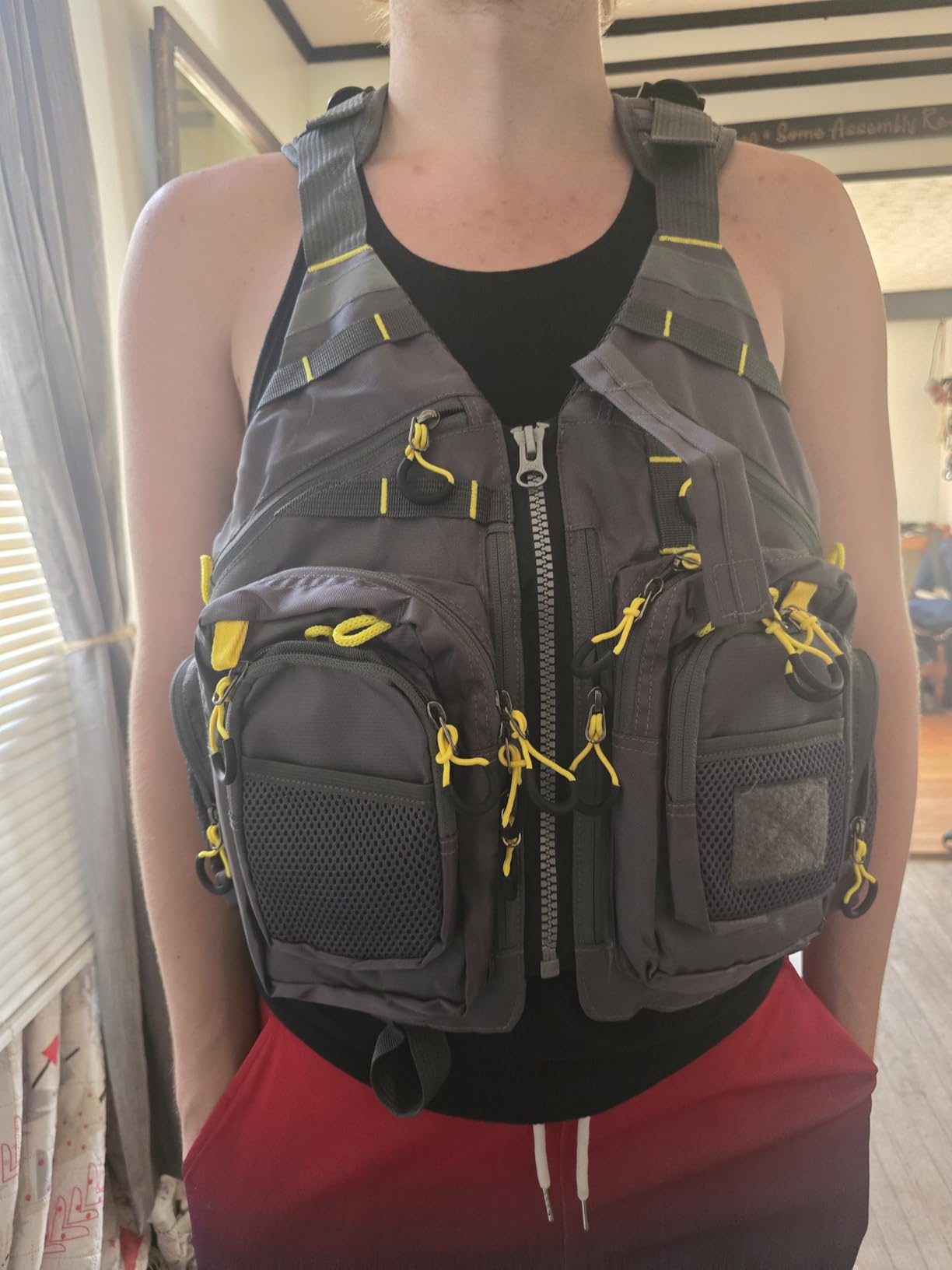 Gonex Fly Fishing Vest for Men Women, Trout, Adjustable Size, 18 Pockets customer photo 2