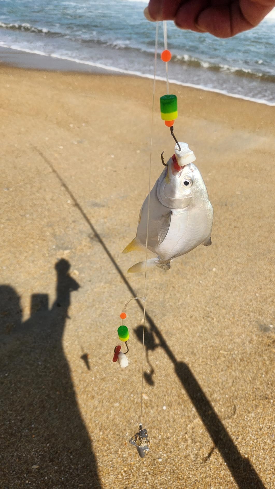 Pompano Rig Saltwater Surf Fishing Rigs - Double Drop Leader Rigs with Hooks, Floats, Beads & Snap - Easy Pre-Tied Terminal Tackle for Pompano, Whiting, Redfish customer photo 1