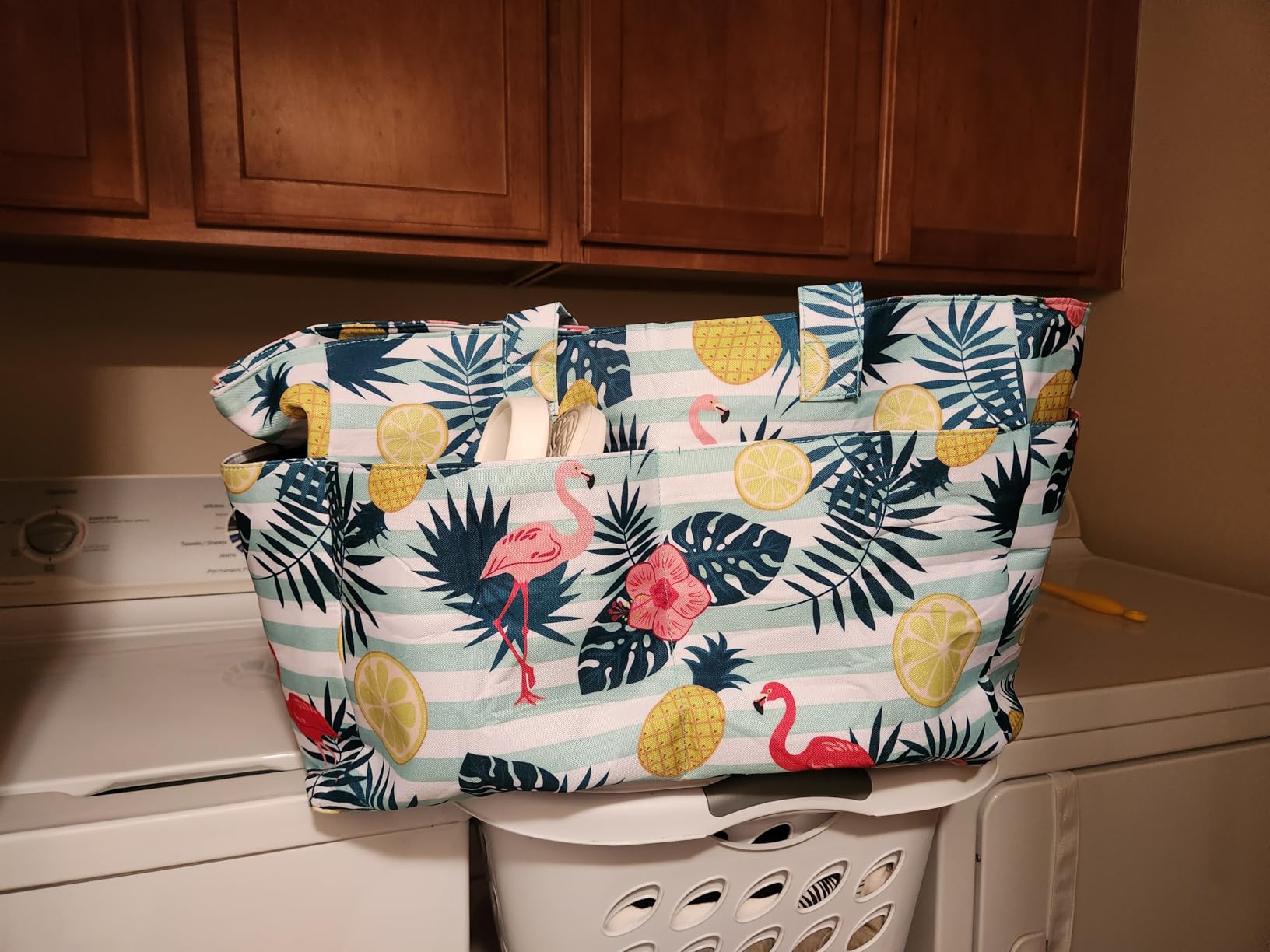 ISEYOU Extra Large Beach Bag Waterproof Beach Totes Bags for Women, Lightweight Foldable Pool Bag with Zipper Wet Compartment customer photo 1