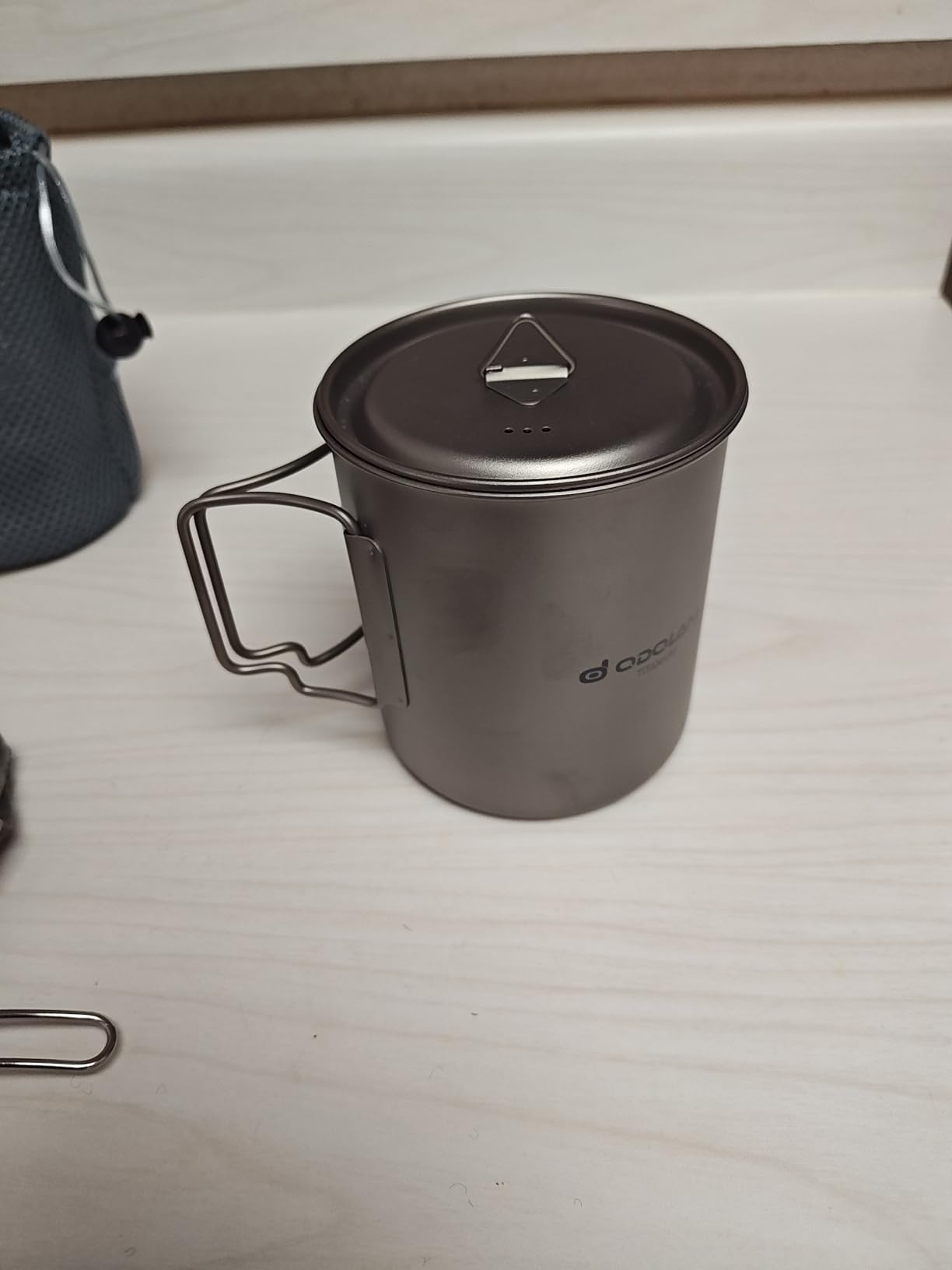 Odoland Titanium Camping Cookware 420ML & 750ML Titanium Pot with Lid and Spork Lightweight Camping Pot customer photo 1