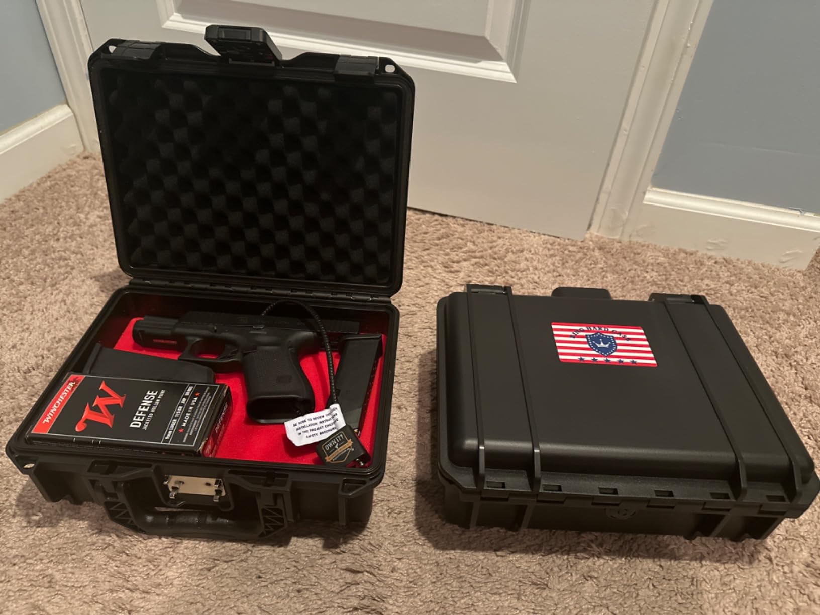 Kinghardcase Hard Pistol Case, Waterproof Shockproof Lockable Handgun Case with Foam, TSA Compliant Travel Case for Semi-Auto Pistols and Revolvers customer photo 2