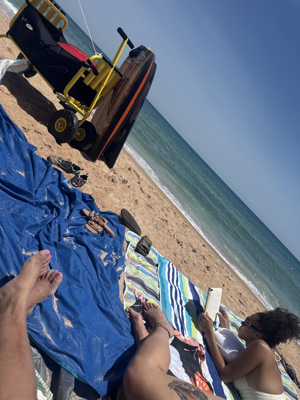 Bonnlo Beach Fishing Cart, Beach Wagon Trolley with 11