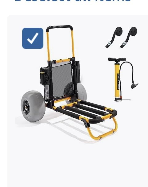 Bonnlo Beach Fishing Cart, Beach Wagon Trolley with 11