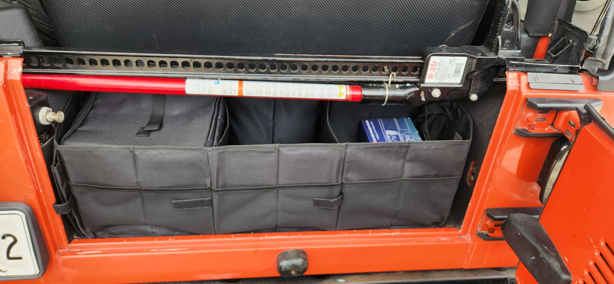 HOTOR Trunk Organizer, Sturdy Foldable with Cooler for Car, Sudan & SUV | Car Organizers and Storage, Detachable Cooler Bag, for Tools, Camping, 3 Compartments, Black, 31.5
