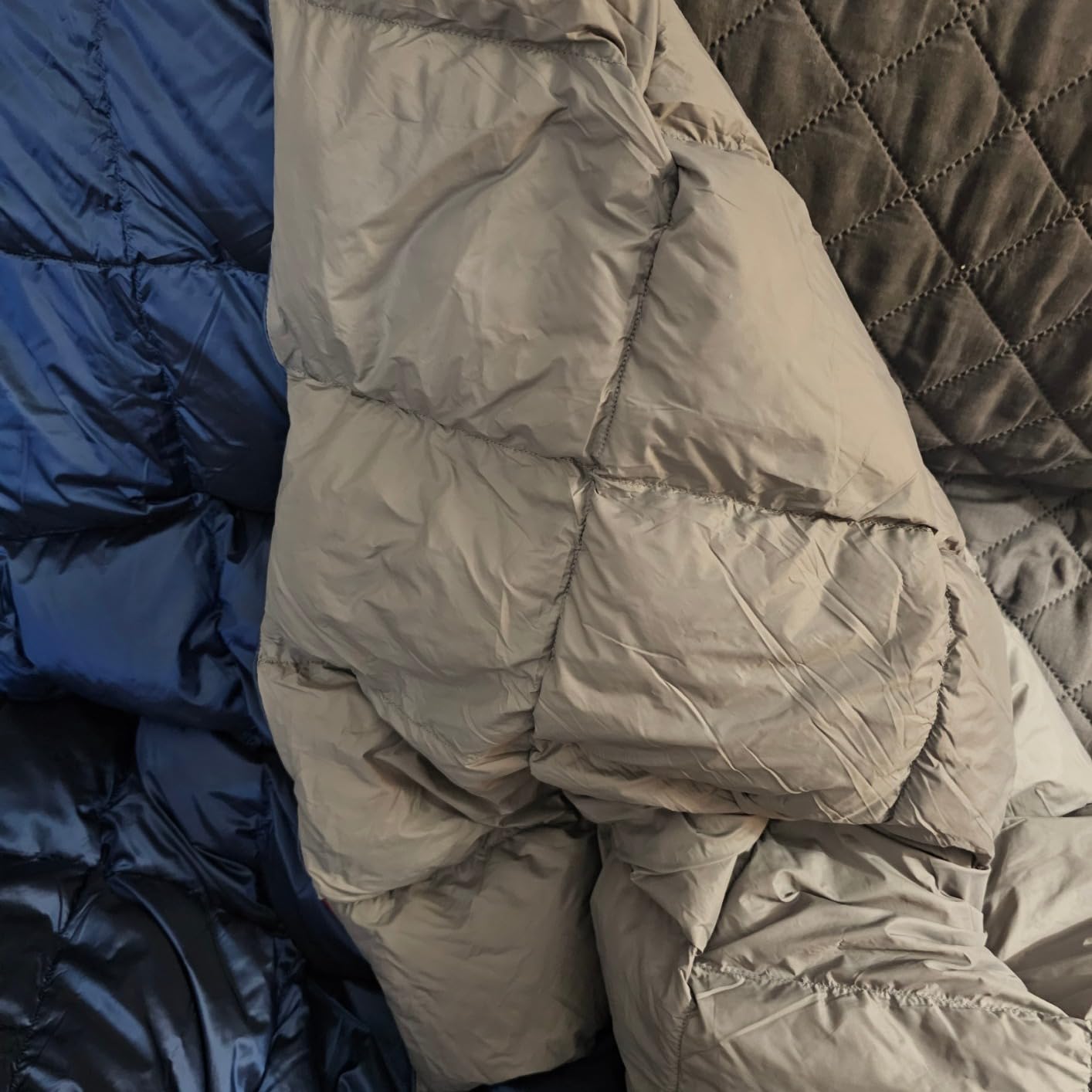 Down Camping Blanket - Lightweight, Packable, Warm & Puffy Outdoor Travel Quilt for Sleep, Hiking, Backpacking, Stadium, Festivals, Water-Resistant Sleeping Bag 55