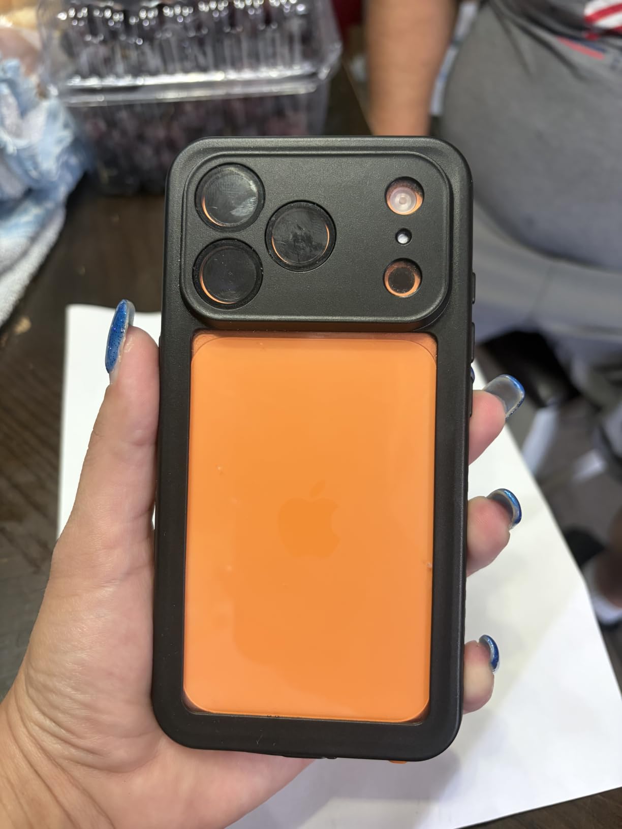 iPhone 16 Pro Case Waterproof, Built-in Screen & Camera Protector IP68 Underwater Full Body 16FT Military Dropproof Shockproof Phone Case, Black/Clear customer photo 1