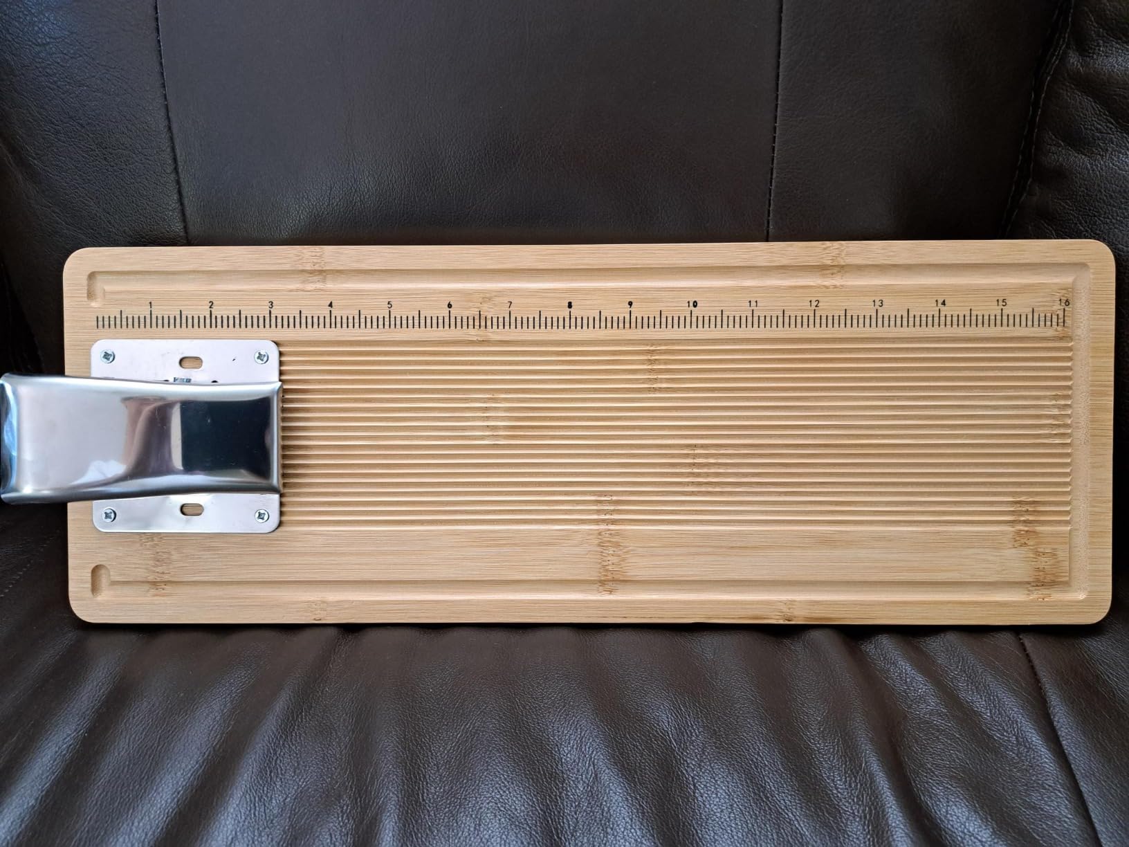 Bamboo Fish Cleaning Board Portable Fish Fillet Boards with Clamp | Fish Cleaning Tools Fishing Measuring Cutting Board Gifts for Fisherman 17.7*6.3 Inch customer photo 2