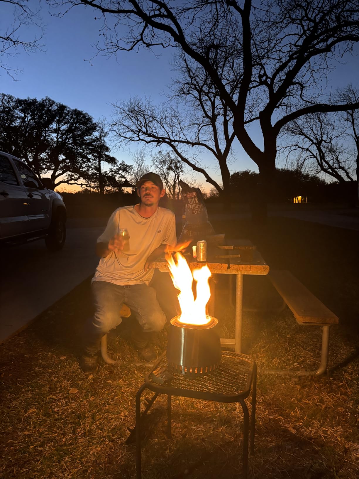 East Oak Fuoco 21 Inch Smokeless Fire Pit, Outdoor Wood Burning Bonfire Firepit with Stand, Removable Ash Pan | Portable Stainless Steel Fireplace with Carrying Bag for Outside, Patio & Backyard customer photo 2