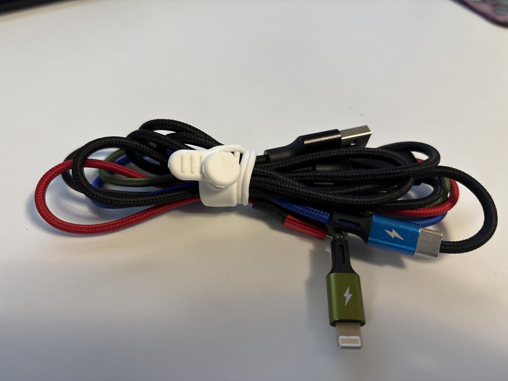 Silicone Cable Ties, 30Pcs Reusable Cord Ties in 3 Sizes for Various Cables customer photo 1
