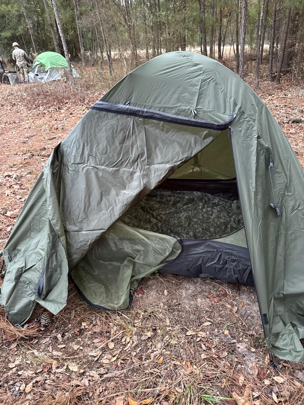 1/2 Person Backpacking Tent for 4 Season, Winter Ultralight Extreme Cold Weather Tents for Camping Easy Setup Waterproof Double Layer Tent for Family Outdoor Hiking Mountaineering customer photo 1