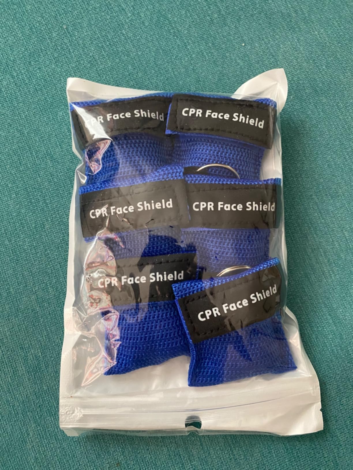 KONGDY 100 Counts CPR Pocket Mask Keychain, Blue, CPR Face Shield customer photo 1