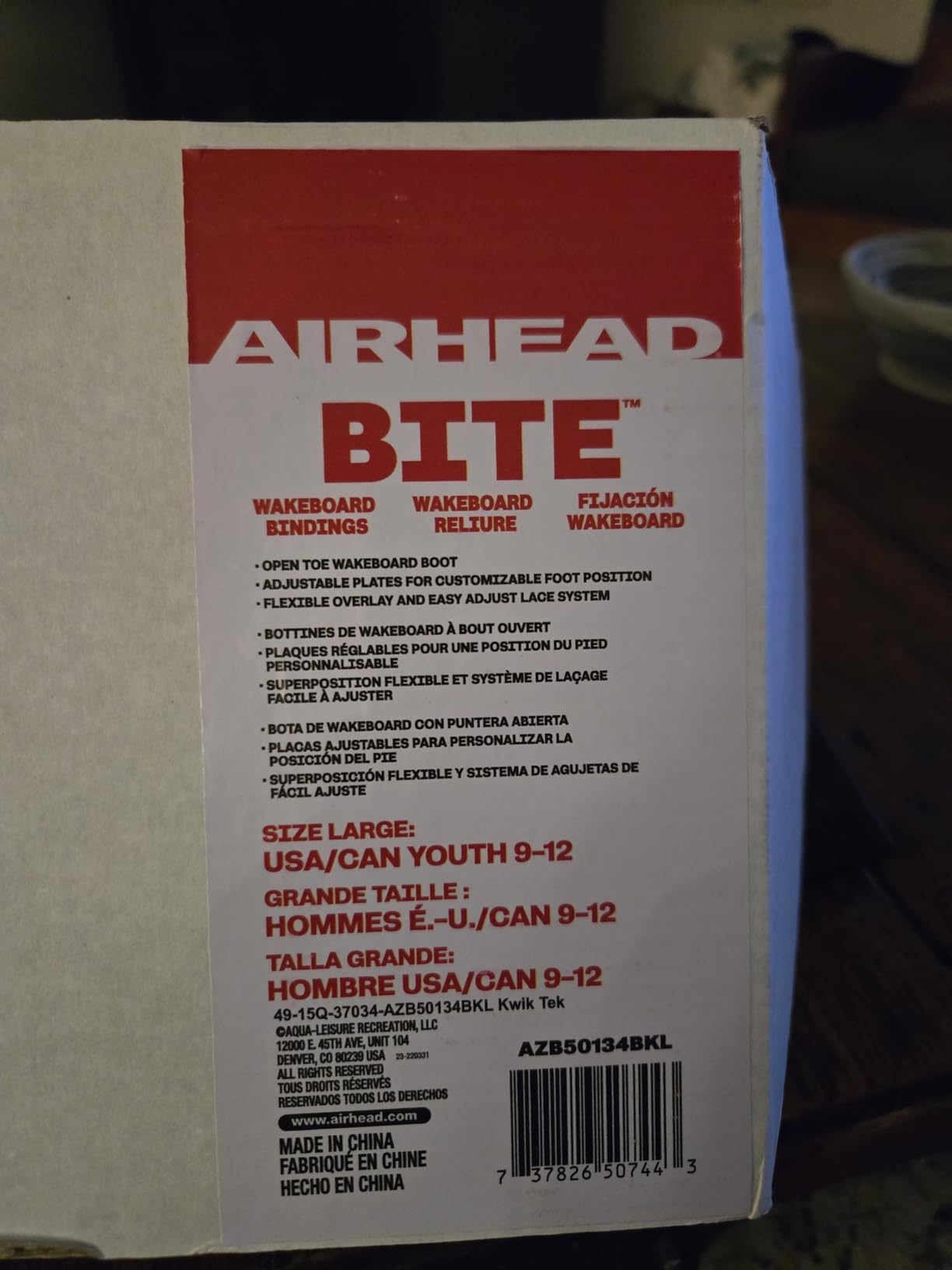 Airhead Venom II Wakeboard Binding, Multiple Sizes, Open Toe Design, Multiple Binding Angles customer photo 1