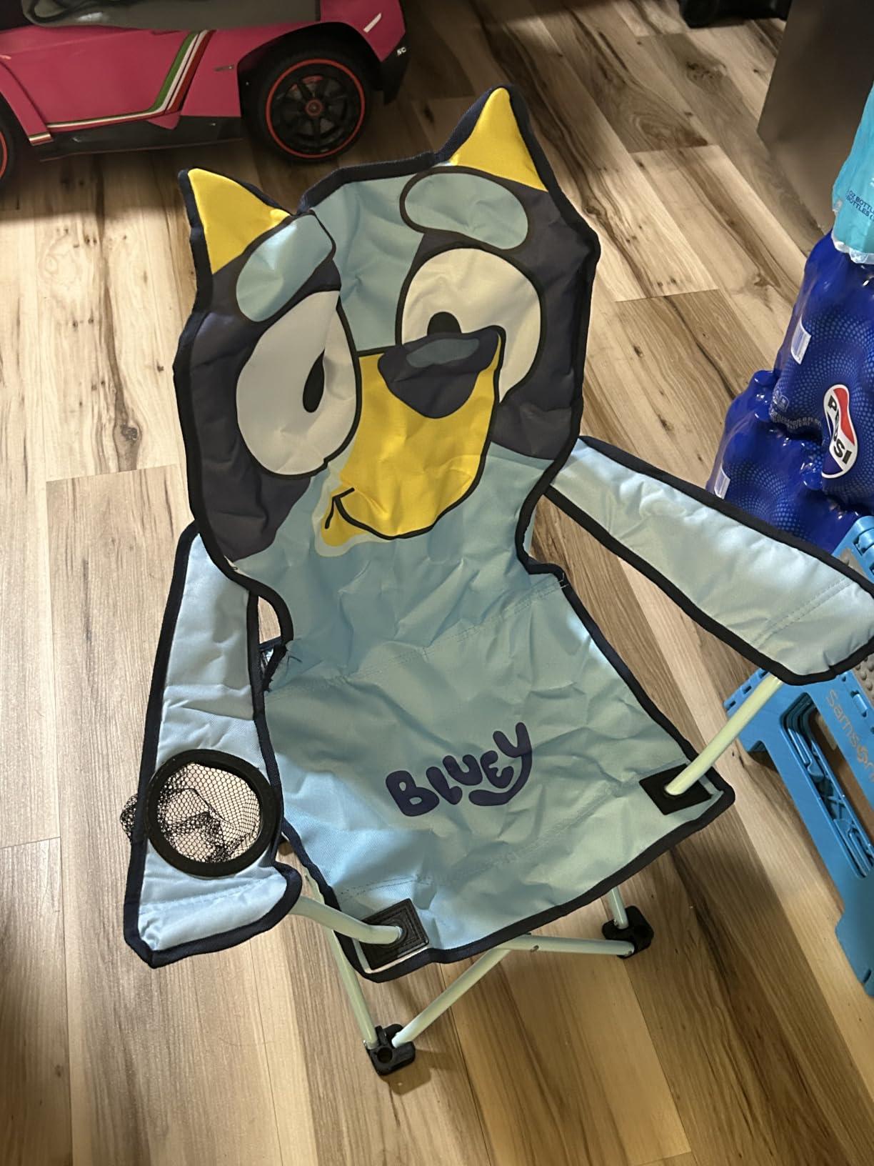 Idea Nuova Bluey Kids Folding Camping Chair with Cup Holder & Storage Pocket, Portable Outdoor Chair for Toddlers, Camping, Beach & Picnic customer photo 2