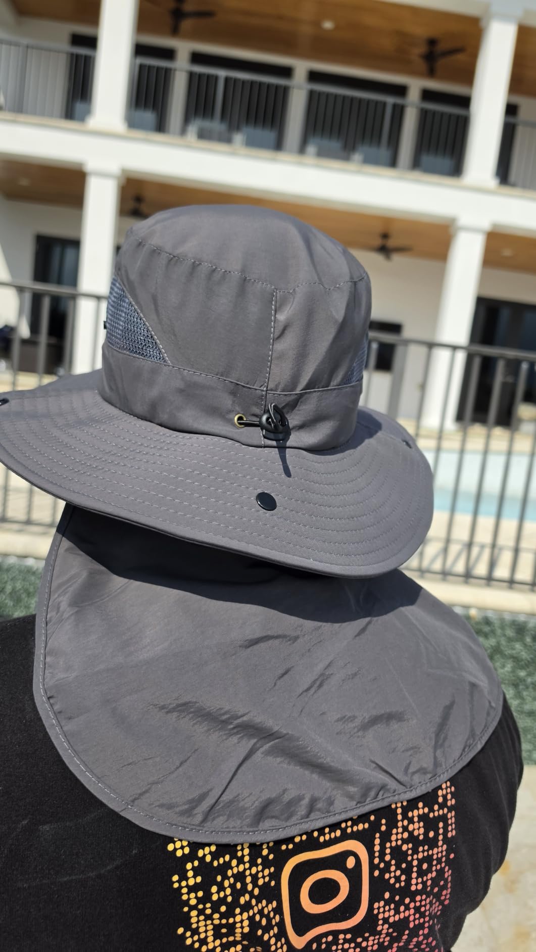 NPQQUAN Sun Hats for Men Women with Neck Flap UPF 50+ UV Protection Wide Brim Bucket Hat Safari Hiking Fishing Hats customer photo 2