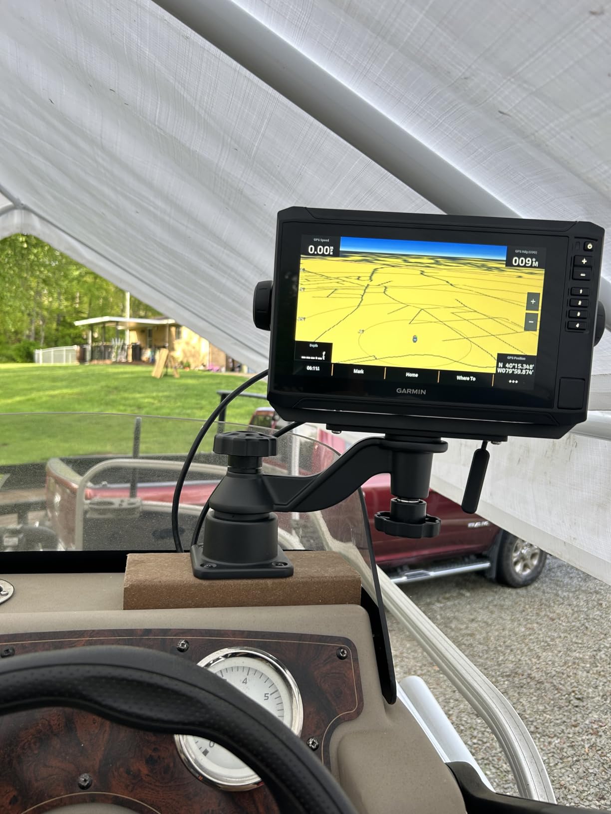 Aluminum Swing Arm Fish Finder Mount for 5
