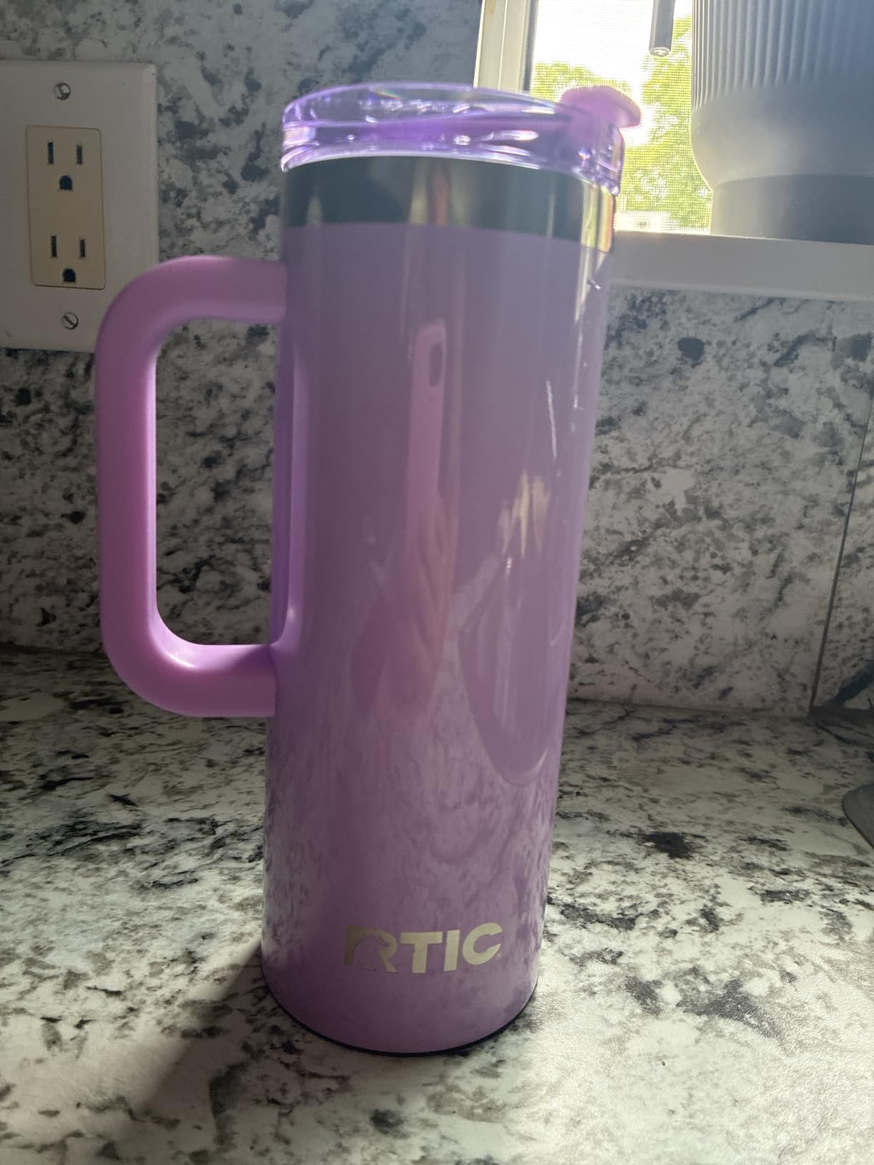 RTIC 16oz Road Trip Travel Mug with Lid and Handle, Ceramic Lined, Olive | Stainless Steel Metal, Insulated Travel Cup for Hot and Cold Drinks, Coffee, Car, Camping and Travel customer photo 1