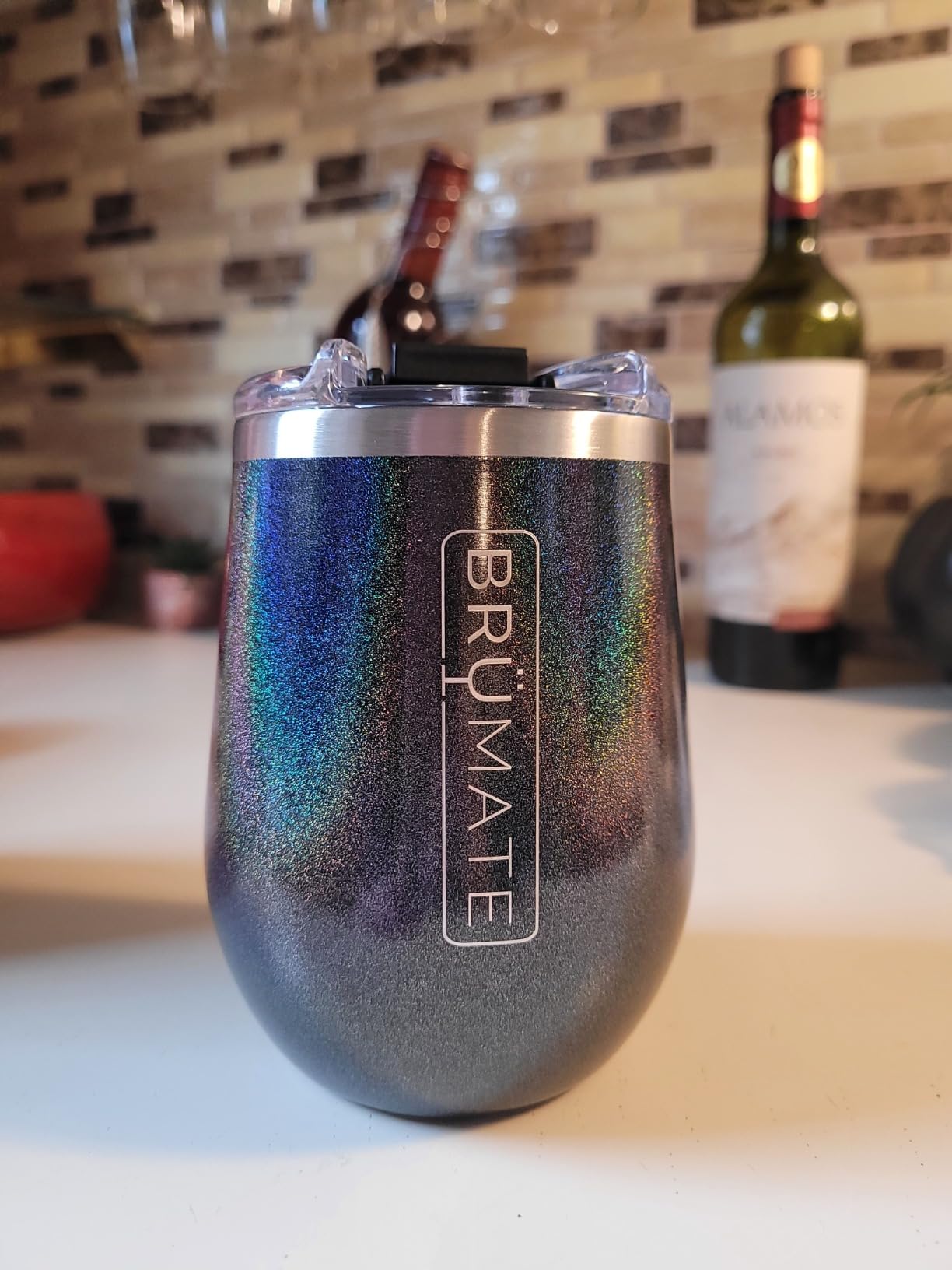 BrüMate Uncork'd 14oz Insulated Wine Tumbler, Sage | 100% Leakproof, Locking Lid, Insulated Stainless Steel, Travel & Outdoors, Glass-Free Zone Friendly, 4+ Hours Cold customer photo 2